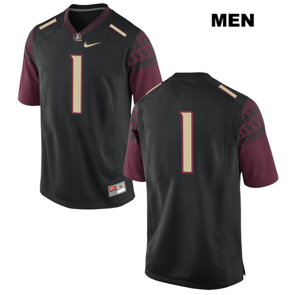 Men's NCAA Nike Florida State Seminoles #1 James Blackman College No Name Black Stitched Authentic Football Jersey TRF7769TR